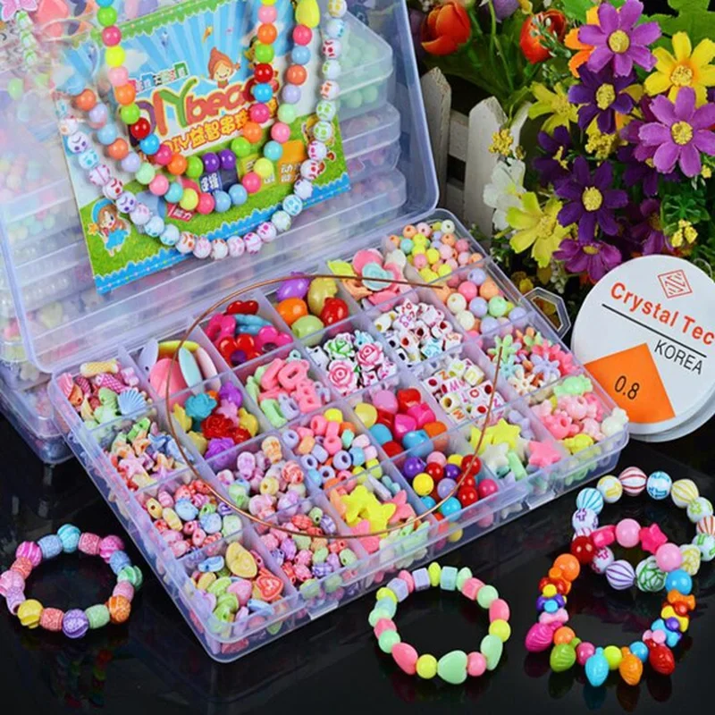 Girls DIY Bead Set Jewelry Mak - Art Craft Rainbow recension och pris